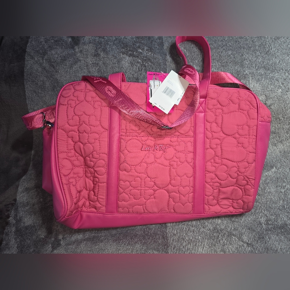 Betsey Johnson Pink Quilted duffle Bag